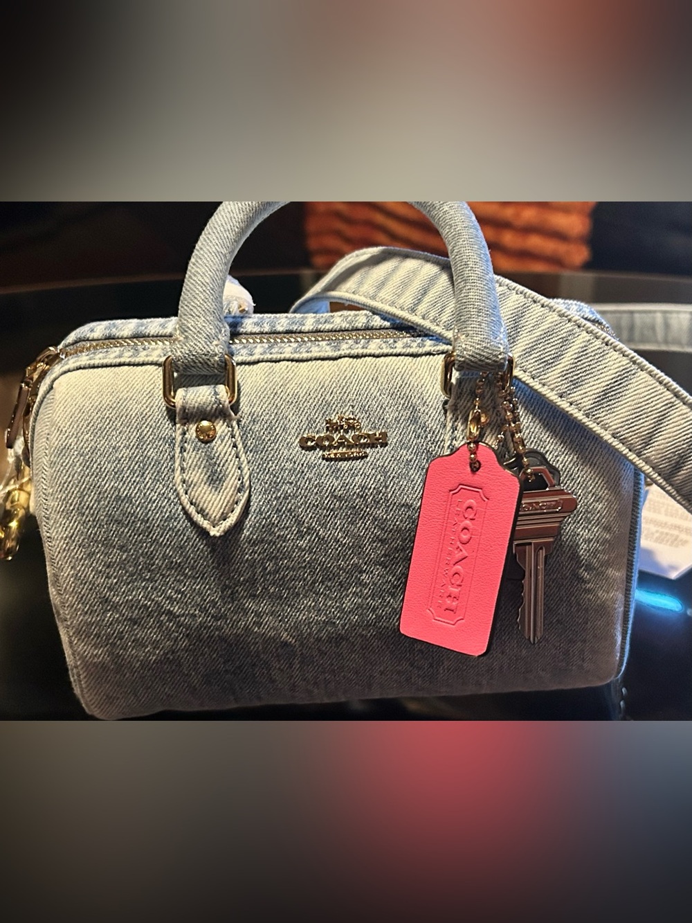BNWT COACH LOVED DENIM MINI ROWAN - Picture 3 of 7